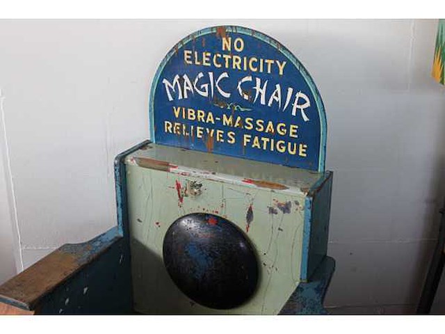 Vintage penny arcade massagestoel - afbeelding 2 van  7
