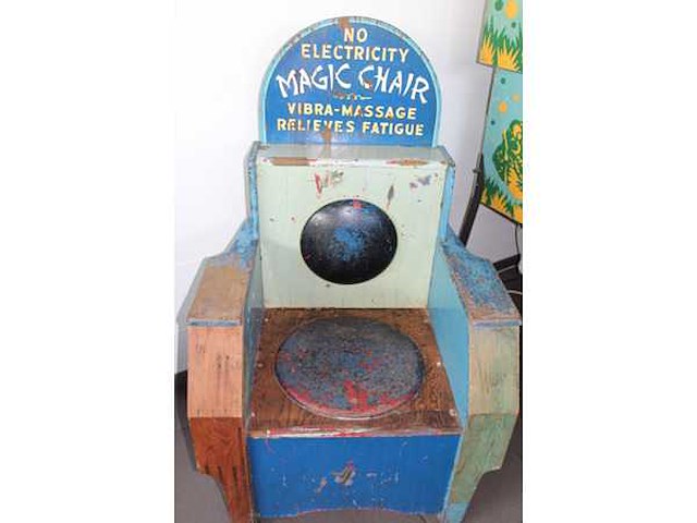Vintage penny arcade massagestoel - afbeelding 6 van  7