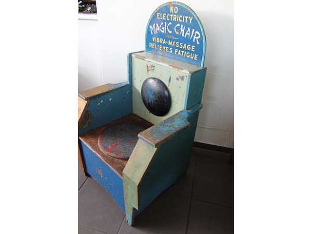 Vintage penny arcade massagestoel - afbeelding 7 van  7