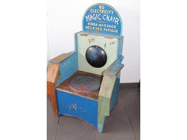 Vintage penny arcade massagestoel - afbeelding 3 van  7