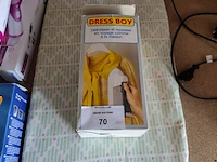 Vintage reiskledingstomer dress boy in originele doos met reisstrijkplank, haardroger braun swing 1400, warme luchtborstel philips essential care airstyler, stijltang carmen, warme luchtborstel babyliss pro, - afbeelding 2 van  9