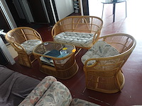 Vintage rotan set - afbeelding 1 van  4