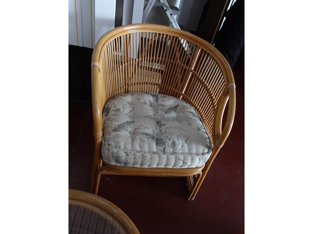 Vintage rotan set - afbeelding 3 van  4