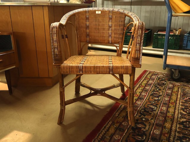 Vintage rotanstoel - afbeelding 1 van  6