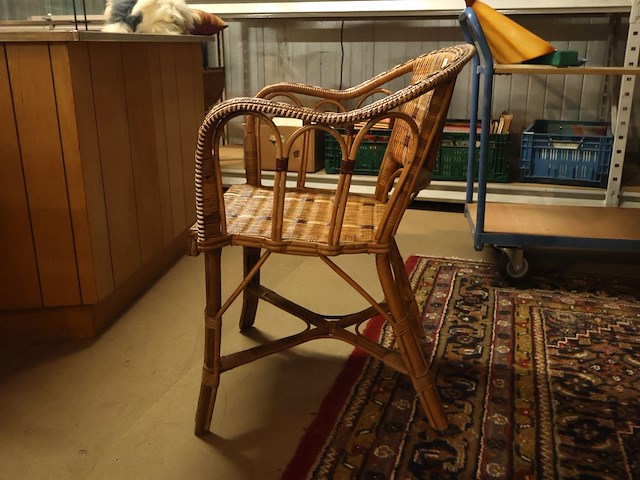 Vintage rotanstoel - afbeelding 3 van  6