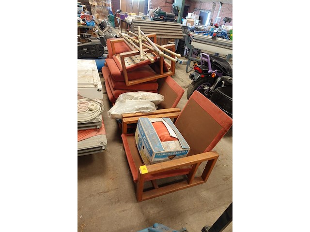 Vintage salonset - afbeelding 1 van  4