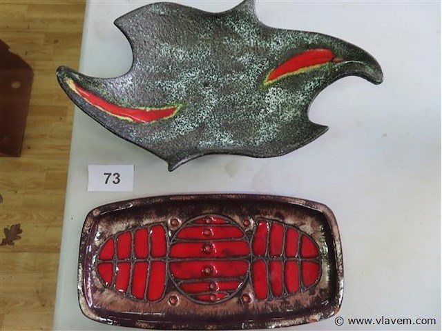 Vintage schalen 2 stuks - afbeelding 1 van  7