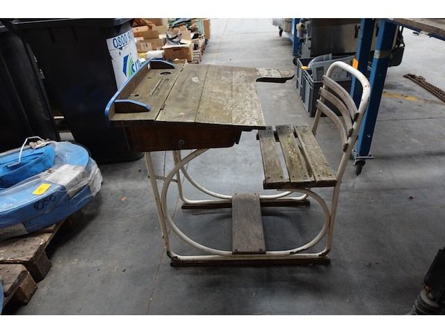 Vintage schoolbank - afbeelding 1 van  5