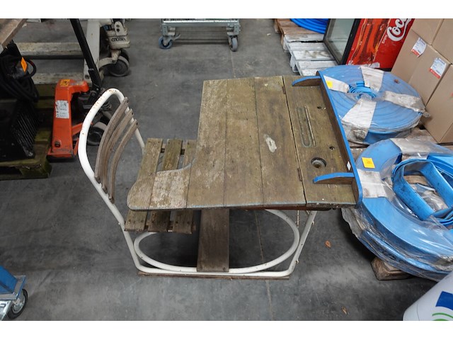 Vintage schoolbank - afbeelding 4 van  5