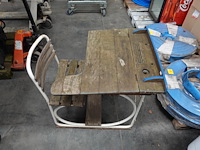 Vintage schoolbank - afbeelding 4 van  5