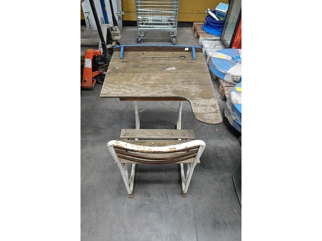 Vintage schoolbank - afbeelding 5 van  5