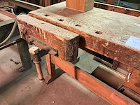 Vintage schrijnwerkerstafel - afbeelding 3 van  5