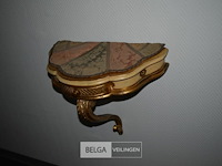 Vintage spiegel en lampje - afbeelding 2 van  2