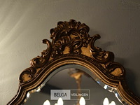 Vintage spiegel met geslepen glas goudlook kader - afbeelding 3 van  3