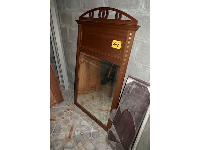 Vintage spiegel + salontafel - afbeelding 1 van  5