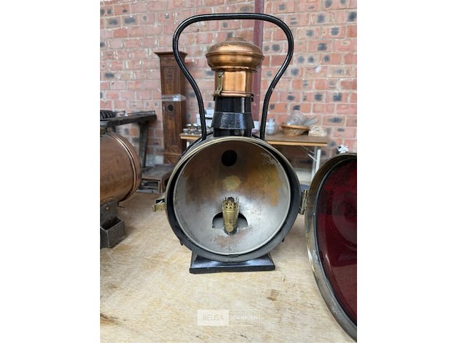 Vintage spoorweglantaarn - afbeelding 4 van  4