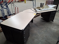 Vintage stalen bureautafel - afbeelding 1 van  4