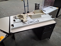 Vintage stalen bureautafel - afbeelding 2 van  4