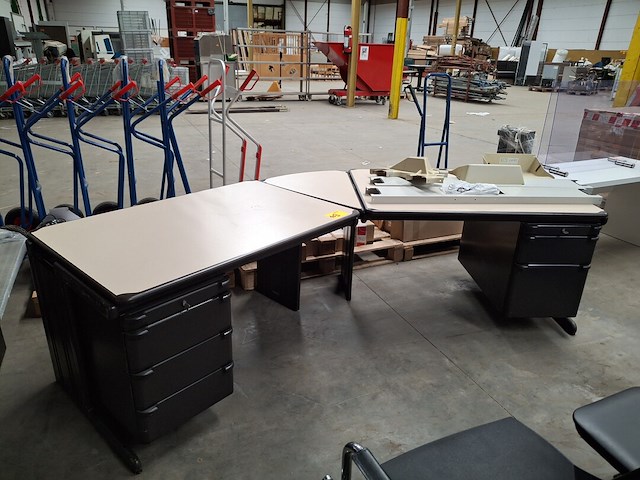 Vintage stalen bureautafel - afbeelding 3 van  4