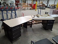 Vintage stalen bureautafel - afbeelding 3 van  4