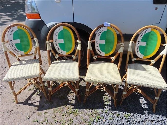 Vintage stoelen, 4 stuks, gaspanucci italo ecc antwerpen - afbeelding 1 van  4