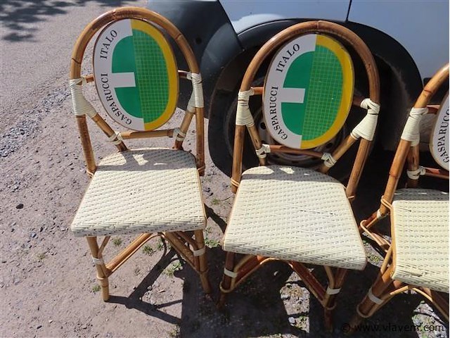 Vintage stoelen, 4 stuks, gaspanucci italo ecc antwerpen - afbeelding 3 van  4