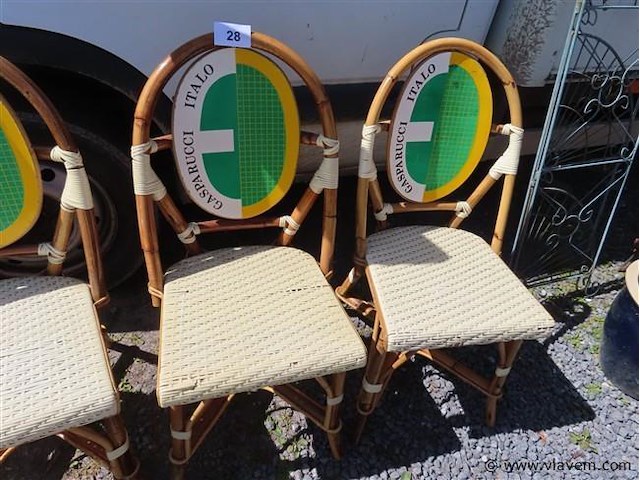 Vintage stoelen, 4 stuks, gaspanucci italo ecc antwerpen - afbeelding 4 van  4