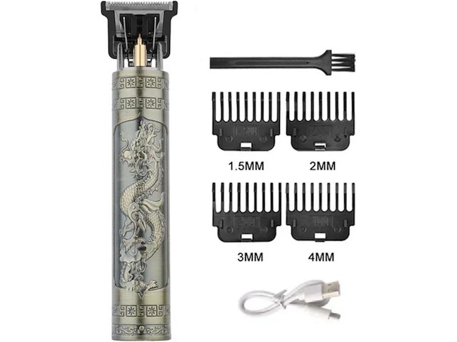 Vintage t9 elektrische haarsnijmachine - dragon brons kleurig - tondeuse - professionele mannen scheerapparaat - afbeelding 1 van  1