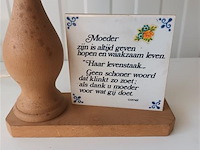 Vintage tafellamp met spreuk - afbeelding 2 van  3