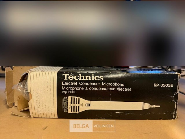 Vintage technics rp-3505e electret condensatormicrofoon. - afbeelding 1 van  3