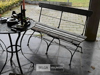 Vintage tuinset, bank en tafeltje - afbeelding 1 van  4