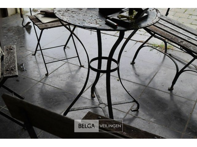 Vintage tuinset, bank en tafeltje - afbeelding 2 van  4