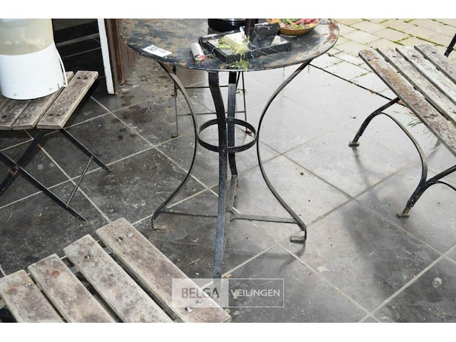 Vintage tuinset, bank en tafeltje - afbeelding 4 van  4