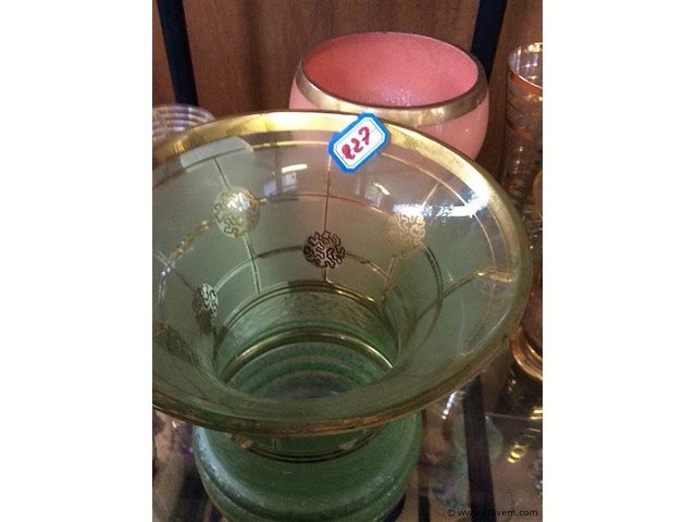 Vintage vaas ( booms glas ) - afbeelding 2 van  2