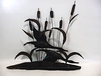 Vintage wandsculptuur keramische eenden - afbeelding 6 van  7