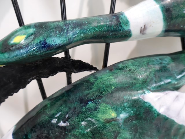 Vintage wandsculptuur keramische eenden - afbeelding 7 van  7