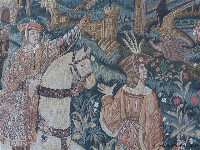 Vintage wandtapijt - afbeelding 2 van  4