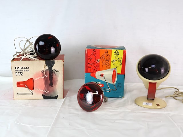 Vintage warmtelamp (x5) - afbeelding 1 van  6