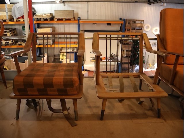 Vintage zetels (x3) - afbeelding 3 van  10