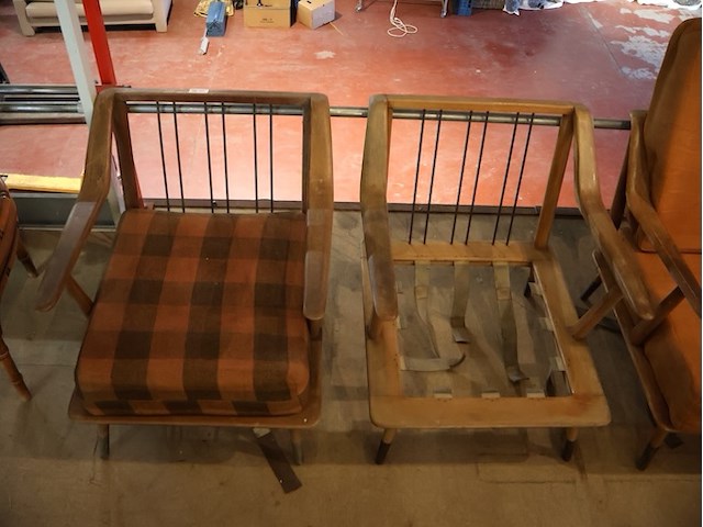 Vintage zetels (x3) - afbeelding 4 van  10