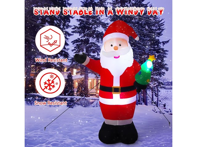 Vintoney opblaasbare kerstman (244 cm) - afbeelding 3 van  5