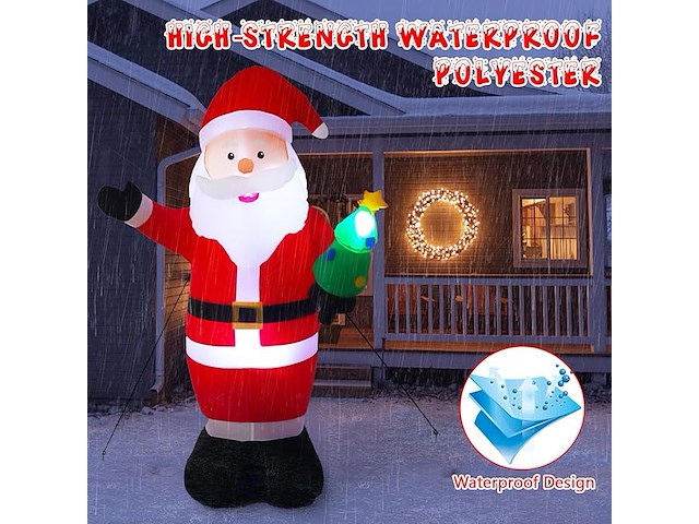 Vintoney opblaasbare kerstman (244 cm) - afbeelding 4 van  5