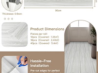 Vinylvloer, zelfklevende tegels 15 x 90 cm, verpakking 3x 10 stuks - afbeelding 2 van  3