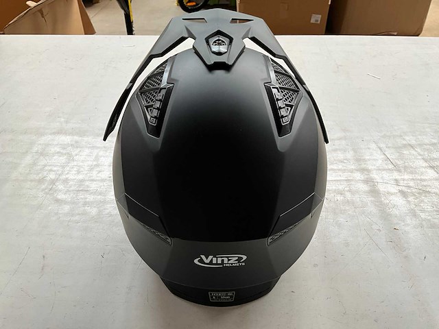 Vinz kloto motorhelm mat zwart l 59cm - afbeelding 3 van  3