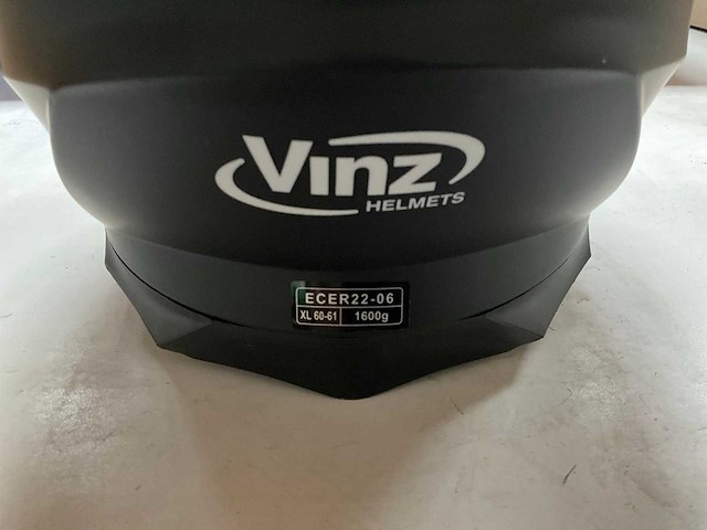 Vinz motorhelm zwart maat xl 60-61 cm - afbeelding 3 van  4