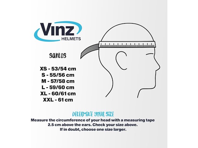 Vinz santos systeemhelm met zonnevizier (large) - afbeelding 5 van  5