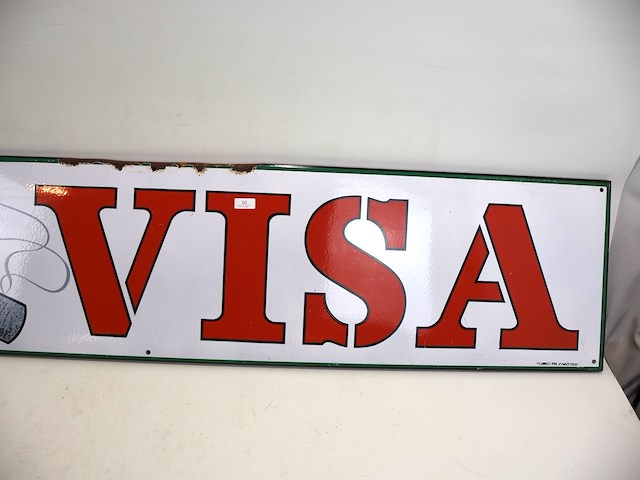 Visa emaille bord - afbeelding 3 van  6