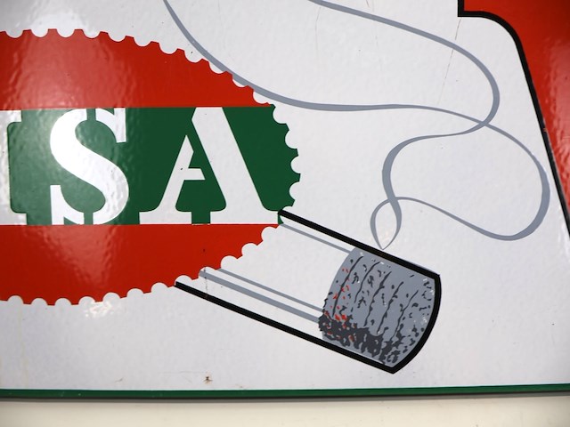 Visa emaille bord - afbeelding 4 van  6