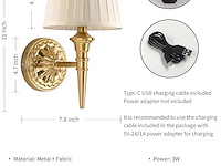 Visdanfo batterijwandlamp (2 stuks) - afbeelding 2 van  4