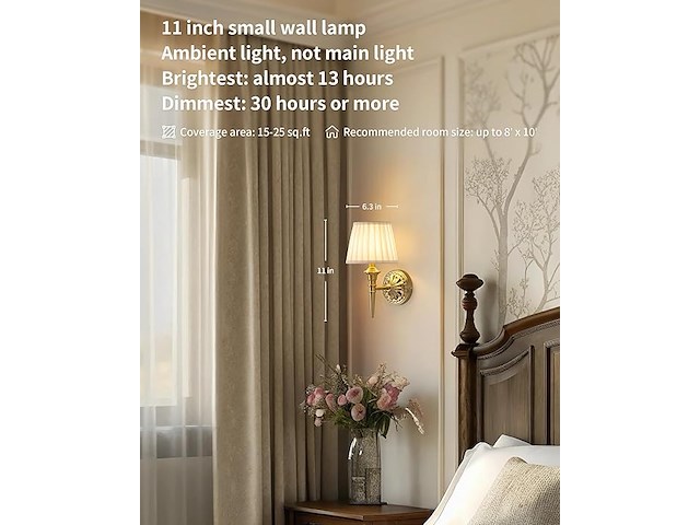 Visdanfo batterijwandlamp (2 stuks) - afbeelding 3 van  4